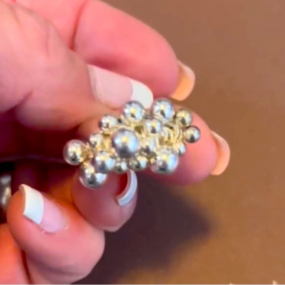 RARE Silpada Vintage Sterling Silver ChaCha Floating Silver Bead Ring Price FIRM - Picture 8 of 13